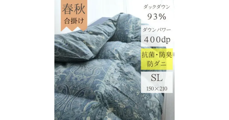 【ふるさと納税】春夏秋3シーズン使える肌掛ヨーロッパ産ダウンパワー400(上質ダウン93%0.8kg)シングル【1128335】