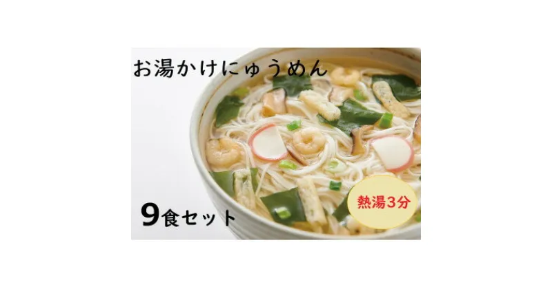 【ふるさと納税】【ギフト包装】お湯かけにゅう麺9食セット【1503871】