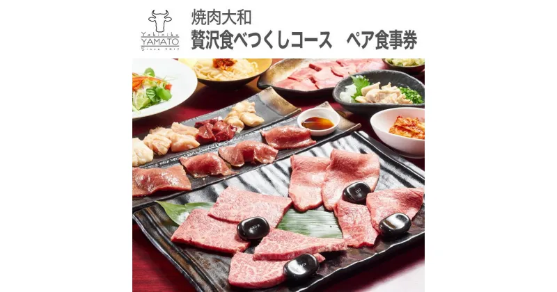 【ふるさと納税】焼肉大和　焼肉贅沢食べつくしコース　ペア食事券 ≪焼肉 誕生日 記念日 ディナー≫ ※着日指定不可