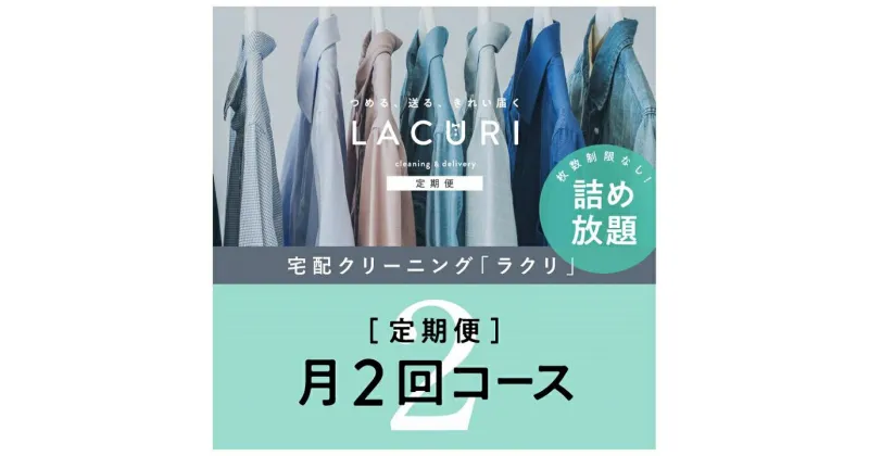 【ふるさと納税】クリーニング《詰め放題》月2回コース　1年分(24回利用)