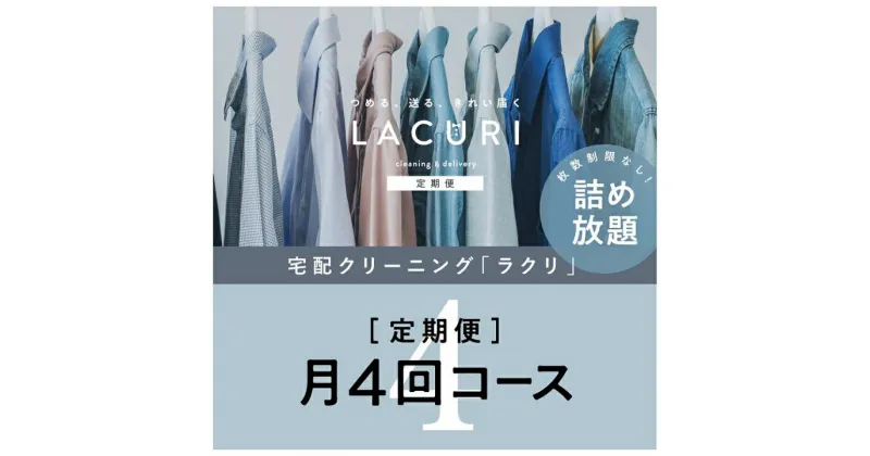 【ふるさと納税】クリーニング《詰め放題》月4回コース　1年分(48回利用)