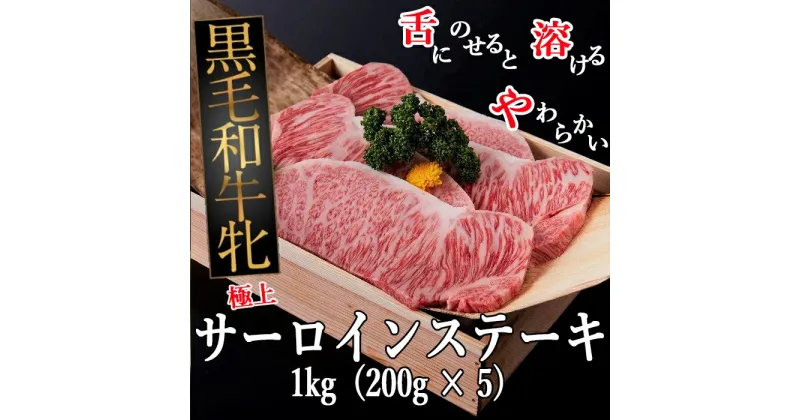 【ふるさと納税】黒毛和牛牝 サーロインステーキ　1kg（200g×5）