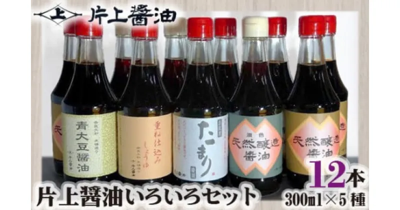 【ふるさと納税】片上醤油 いろいろ セット ／ 調味料 しょうゆ 本醸造無添加 濃口 薄口 たまり 特産品 奈良県 御所市