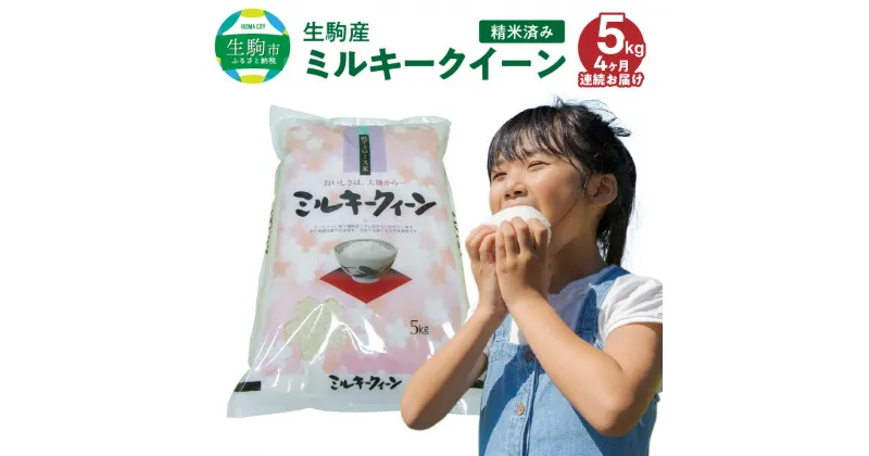 【ふるさと納税】 令和6年産新米 生駒産ミルキークイーン 精米済み 5kg 【4ヶ月連続お届け】