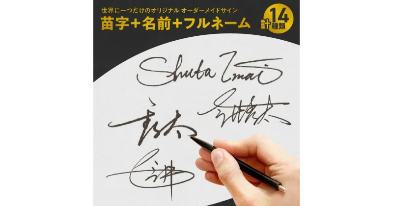 【ふるさと納税】サインを作るならプロにお任せ 世界に一つだけ オリジナル オーダーメイド サイン 苗字 名前 フルネーム 英字 14種類 サイン制作 サインデザイン 名前 デザイン プロ データ納品 おしゃれ かっこいい 奈良県 生駒市 お取り寄せ 送料無料